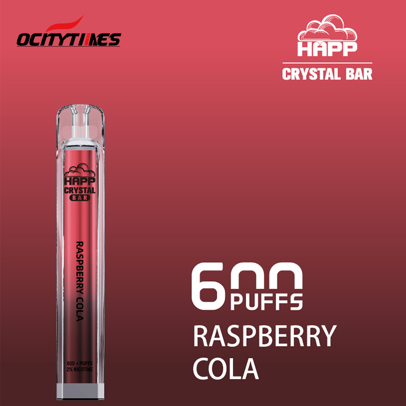 커스텀 happ crystal bar 600 퍼프 미니 vape e 담배 